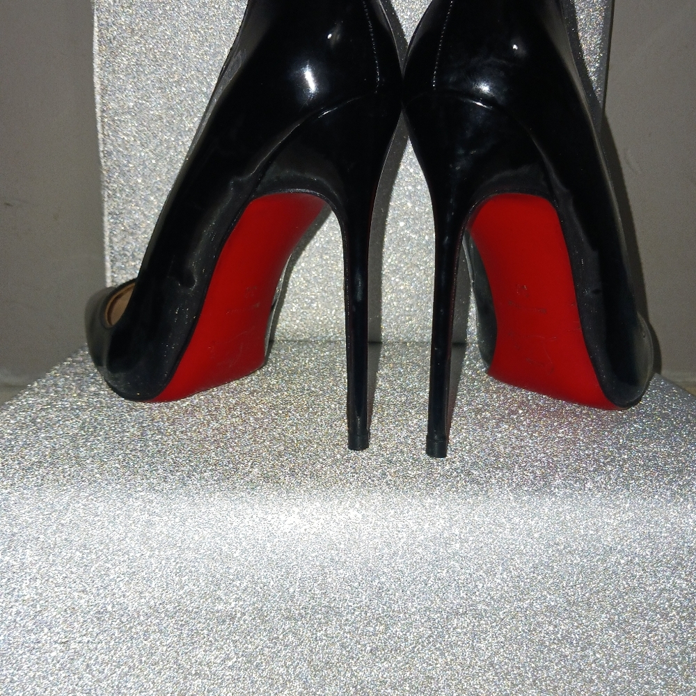 Black Christian Louboutin heels, size 38.